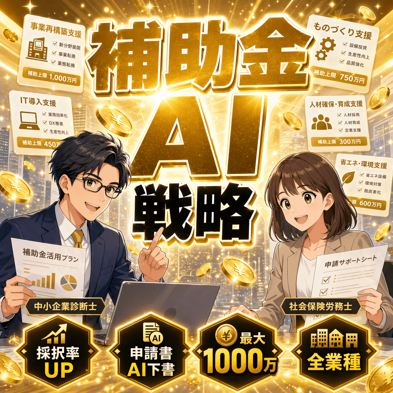 補助金・助成金コンサルティングをAIで高度化する戦略:診断士・社労士のための実践ガイド