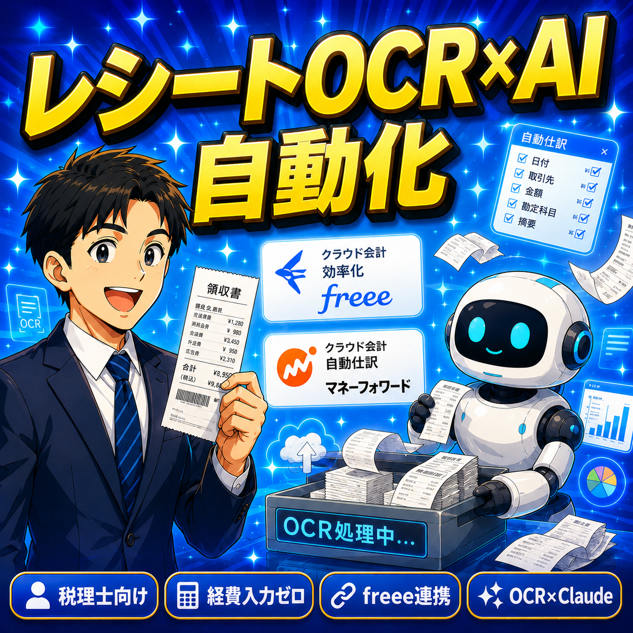 税理士事務所向け！レシートOCRからfreee取引登録まで全自動化する実践ガイド