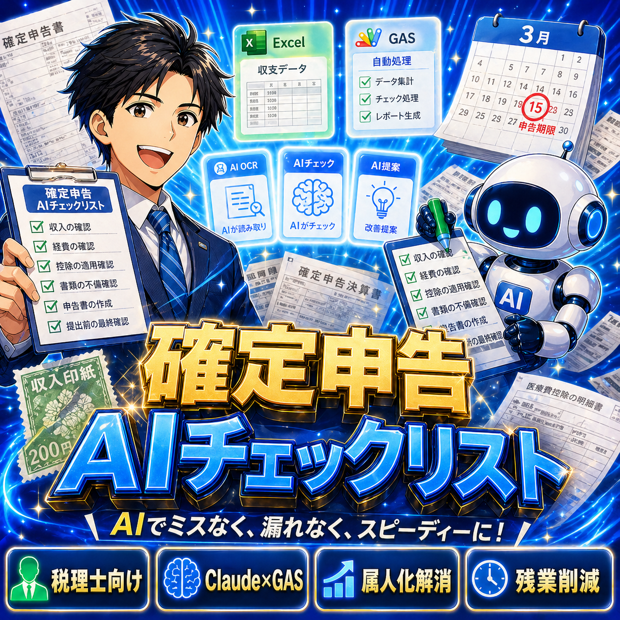 【税理士向け】確定申告チェックリストをAIで自動生成！業務効率化と品質向上を両立する「攻めのDX」