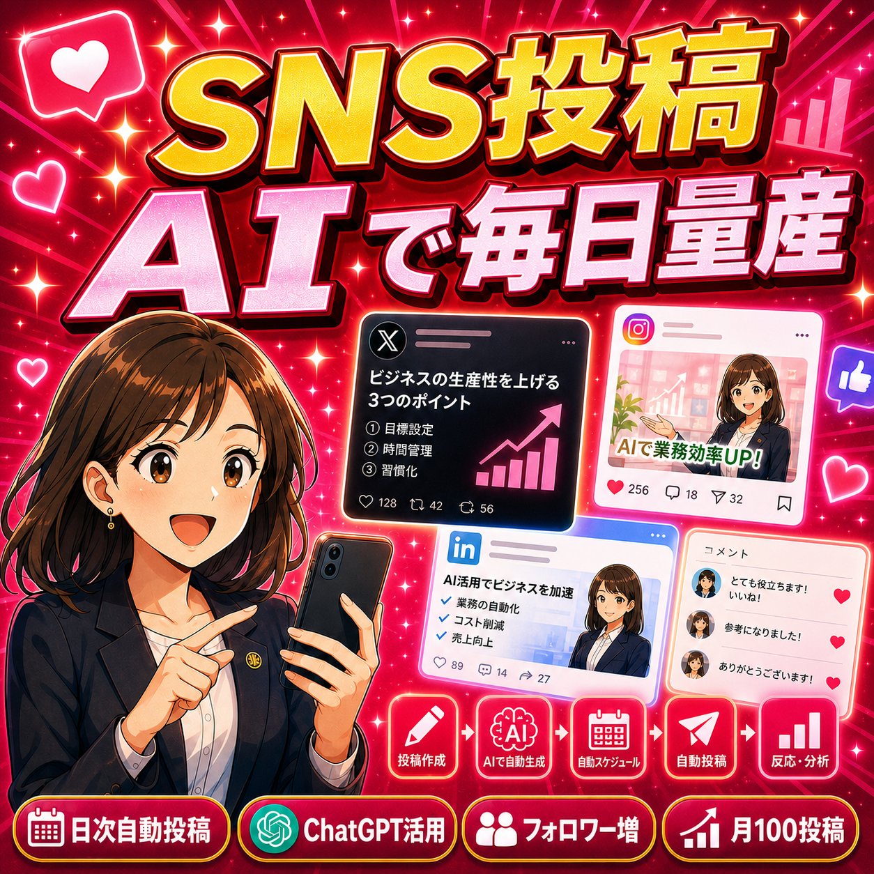 X（旧Twitter）投稿ネタをAIで自動生成！士業向けSNSマーケティング効率化術