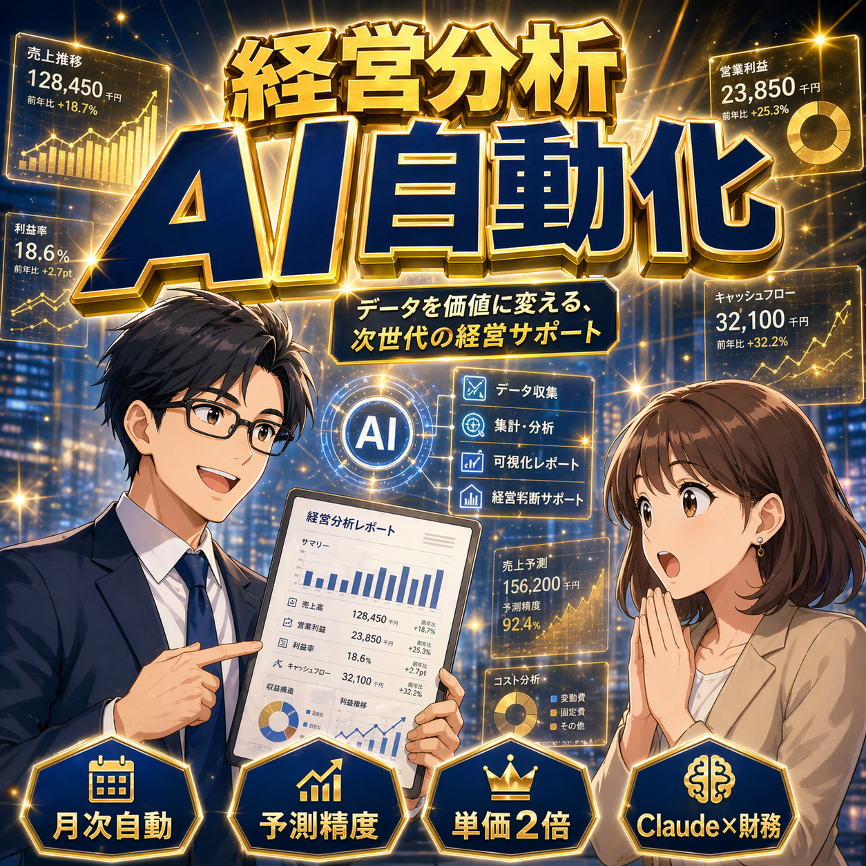 【診断士・税理士向け】AIで経営分析レポートを自動化し、月次顧問契約の単価を上げる実践ガイド