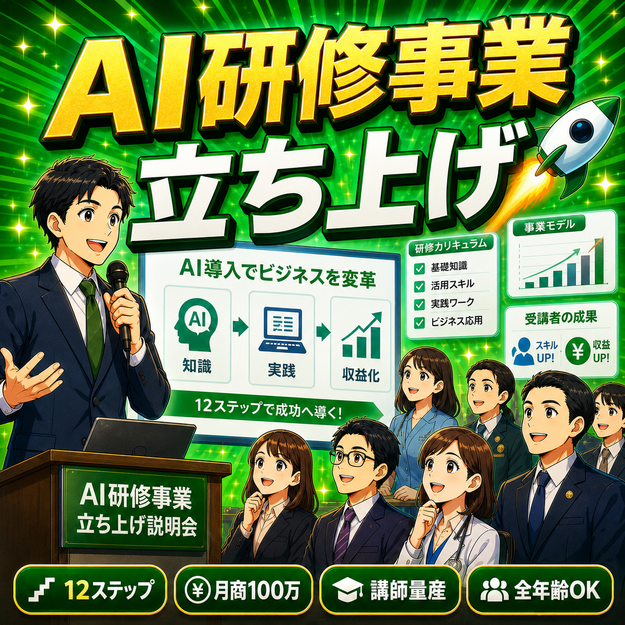 中小企業診断士がAI研修事業を立ち上げる方法｜市場機会と12ステップ